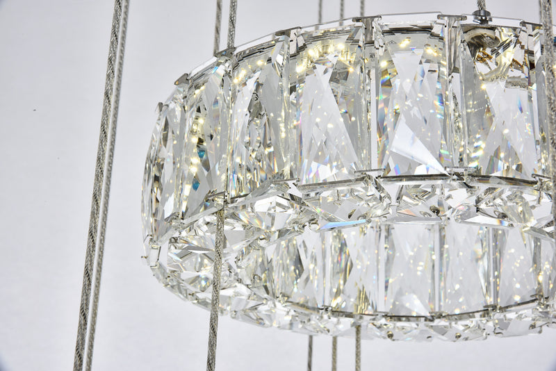 Elegant Lighting 3503G5LC LED Chandelier, Chrome