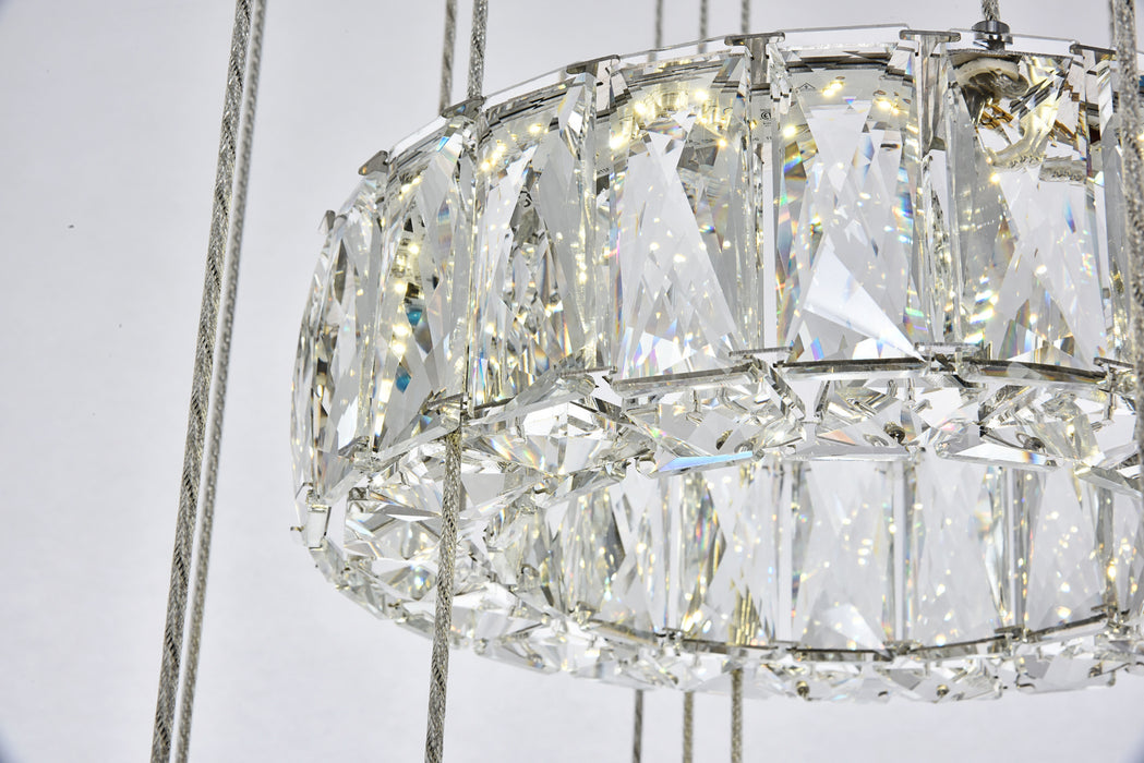 Elegant Lighting 3503G5LC LED Chandelier, Chrome