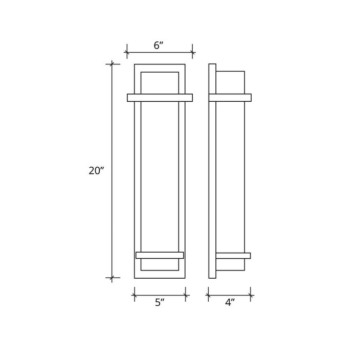 Justice Designs CLD-7614W-MBLK LED Outdoor Wall Sconce, Matte Black