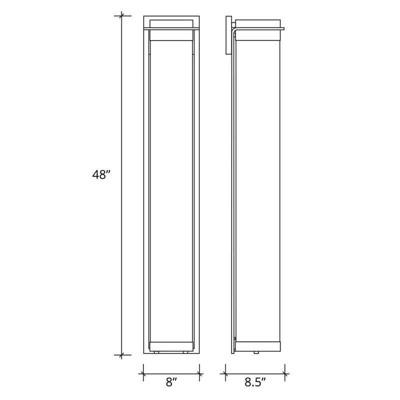 Justice Designs PNA-7547W-WAVE-MBLK LED Outdoor Wall Sconce, Matte Black