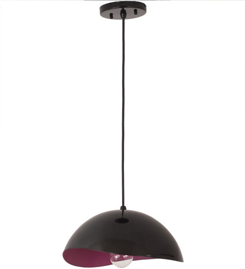 Meyda Tiffany 198131 One Light Pendant, Jet Black