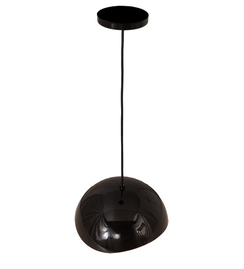 Meyda Tiffany 198131 One Light Pendant, Jet Black