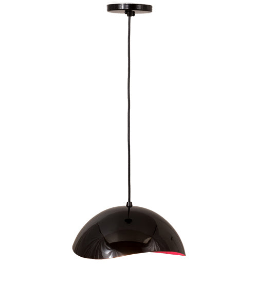 Meyda Tiffany 198131 One Light Pendant, Jet Black