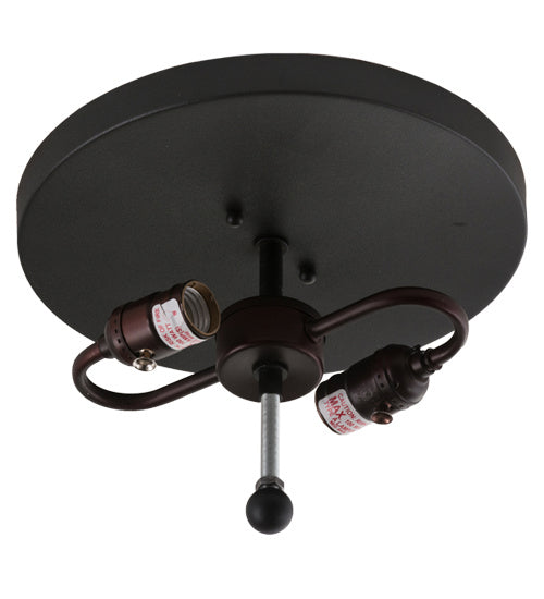 Meyda Tiffany 201723 Two Light Flushmount, Textured Black