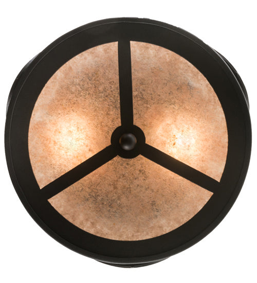 Meyda Tiffany 201723 Two Light Flushmount, Textured Black
