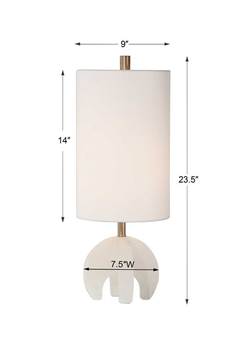 Uttermost 29633-1 One Light Buffet Lamp, Brushed Nickel