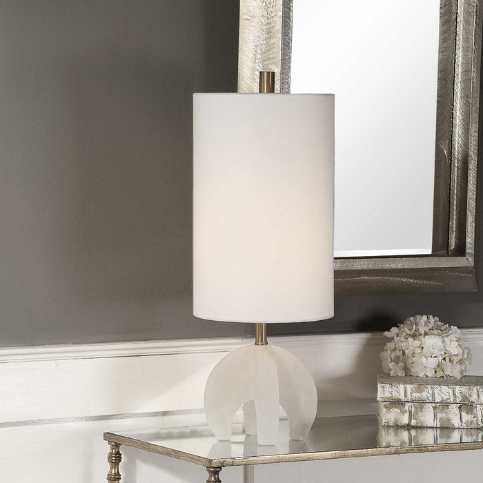 Uttermost 29633-1 One Light Buffet Lamp, Brushed Nickel