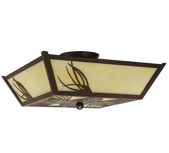 Meyda Tiffany 210047 Four Light Semi-Flushmount, Cafe Noir