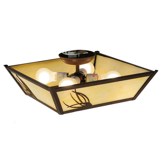 Meyda Tiffany 210047 Four Light Semi-Flushmount, Cafe Noir