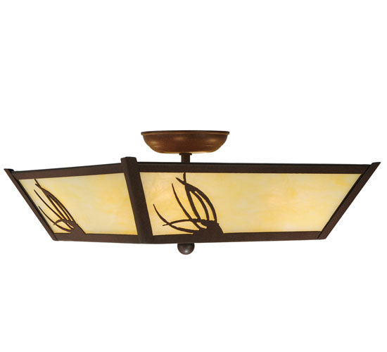 Meyda Tiffany 210047 Four Light Semi-Flushmount, Cafe Noir