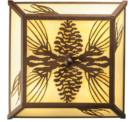 Meyda Tiffany 210047 Four Light Semi-Flushmount, Cafe Noir