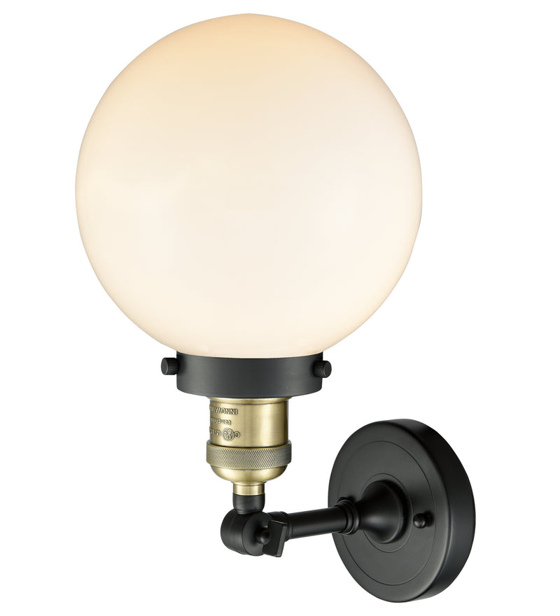Innovations 203-BAB-G201-8-LED LED Wall Sconce, Black Antique Brass