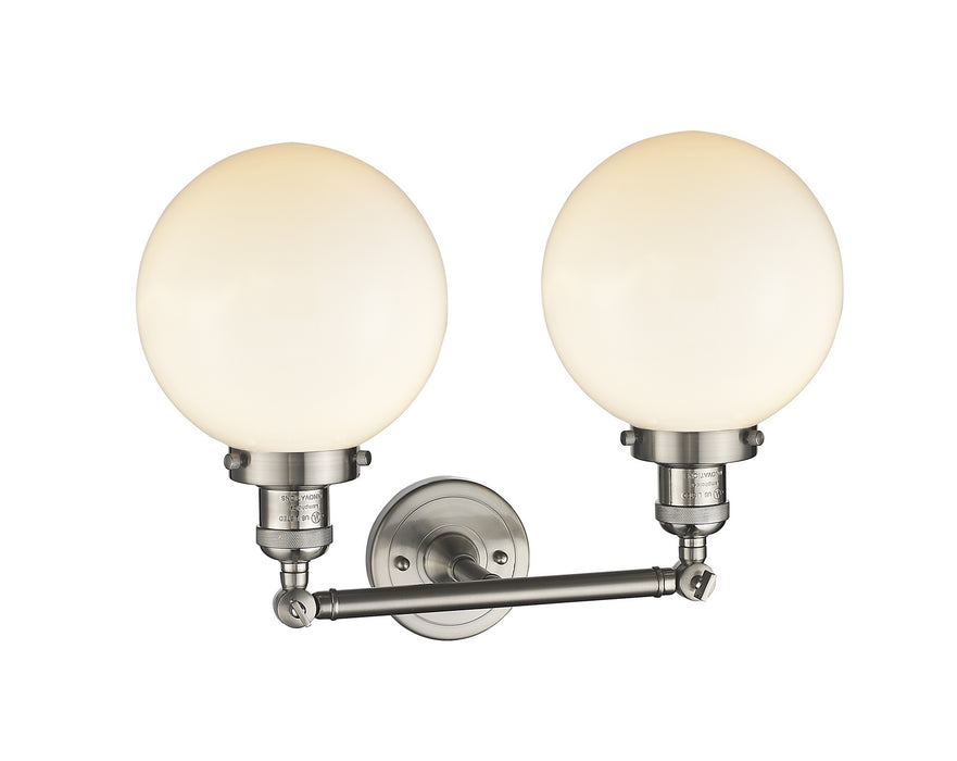 Innovations 208-SN-G201-8-LED LED Bath Vanity, Brushed Satin Nickel
