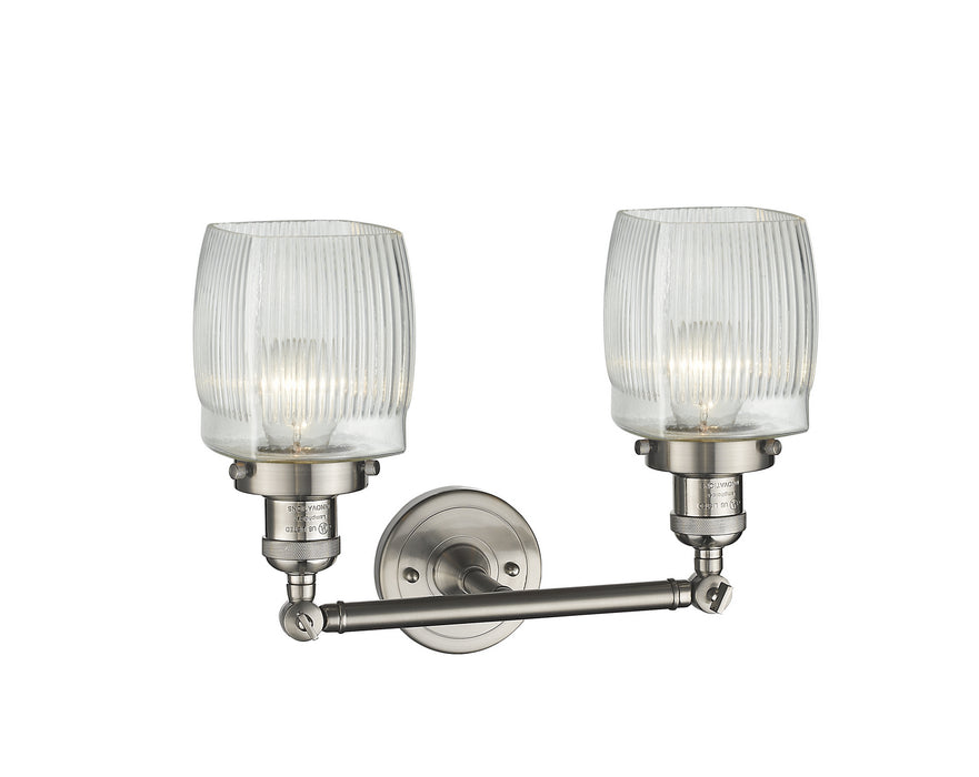 Innovations 208-SN-G302 Two Light Bath Vanity, Brushed Satin Nickel