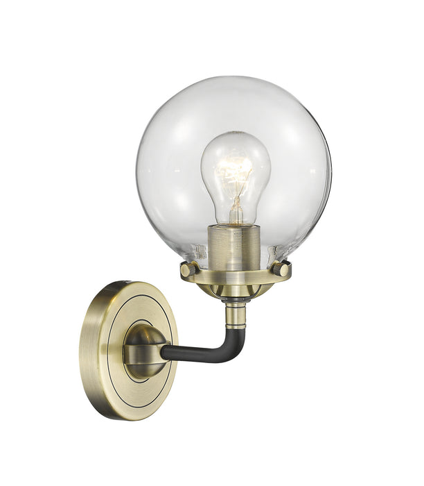 Innovations 284-1W-BAB-G202-6 One Light Wall Sconce, Black Antique Brass