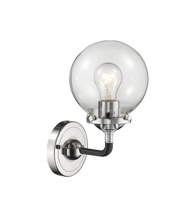 Innovations 284-1W-BPN-G202-6 One Light Wall Sconce, Black Polished Nickel