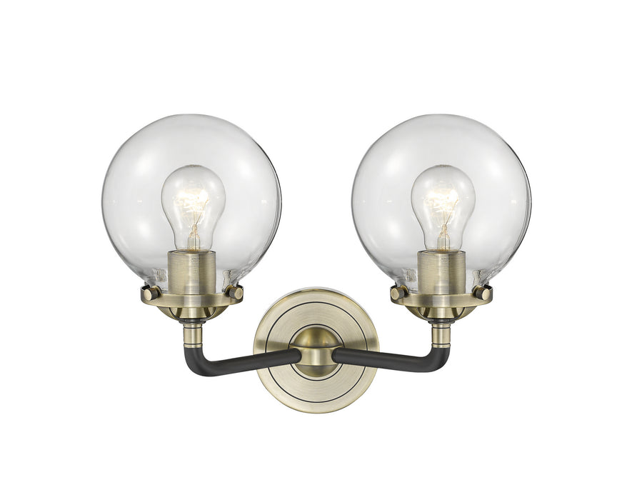 Innovations 284-2W-BAB-G202-6 Two Light Bath Vanity, Black Antique Brass