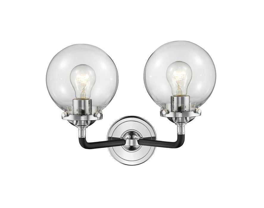 Innovations 284-2W-BPN-G202-6 Two Light Bath Vanity, Black Polished Nickel