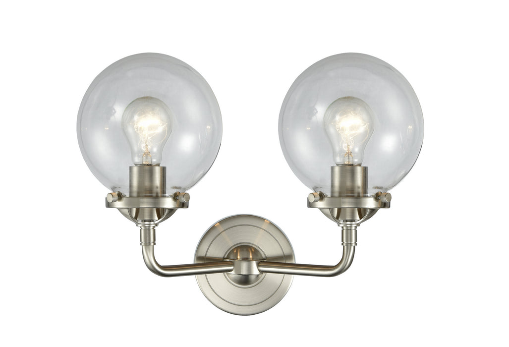 Innovations 284-2W-SN-G202-6 Two Light Bath Vanity, Brushed Satin Nickel