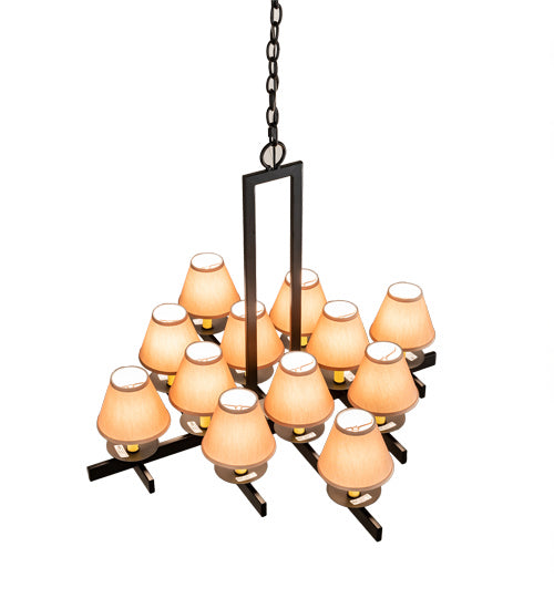 Meyda Tiffany 202912 12 Light Chandelier, Blackwash