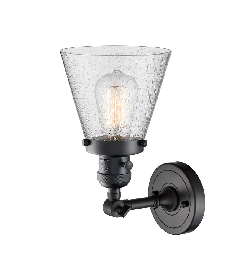 Innovations 203SW-BK-G64 One Light Wall Sconce, Matte Black