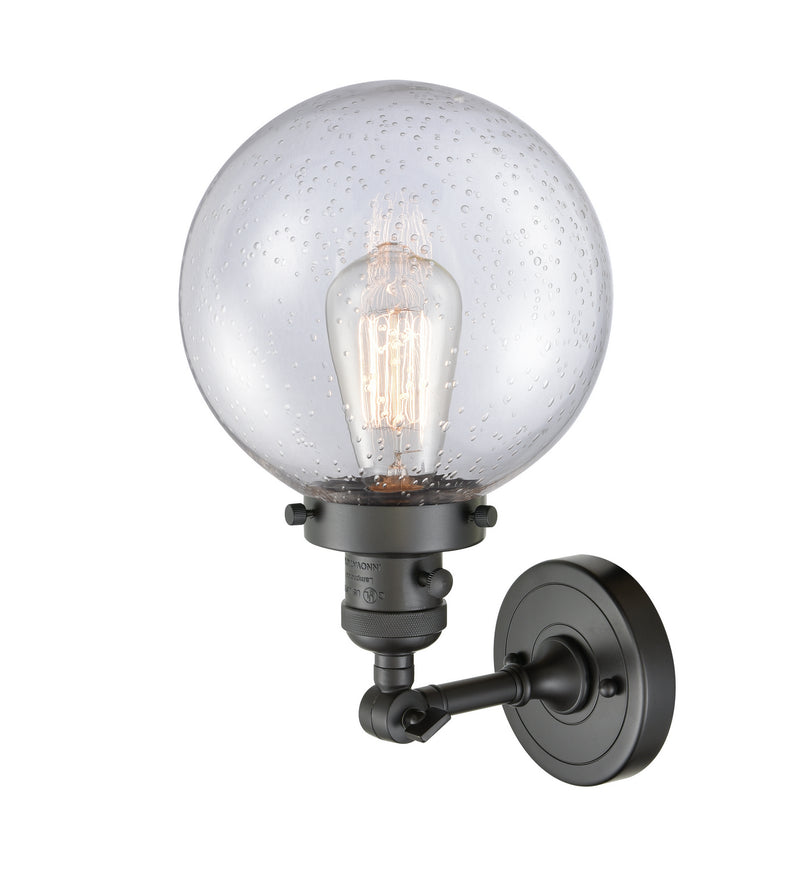 Innovations 203SW-OB-G204-8 One Light Wall Sconce, Oil Rubbed Bronze