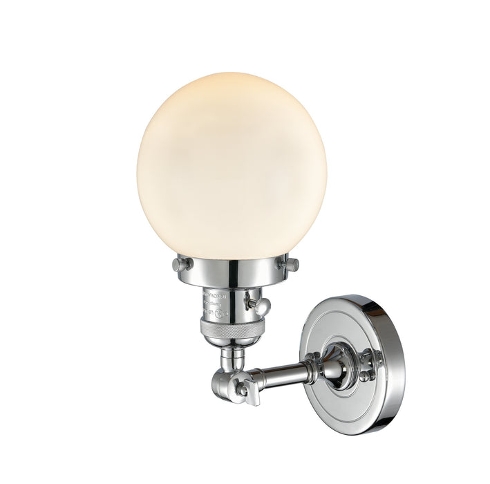 Innovations 203SW-PC-G201-6 One Light Wall Sconce, Polished Chrome