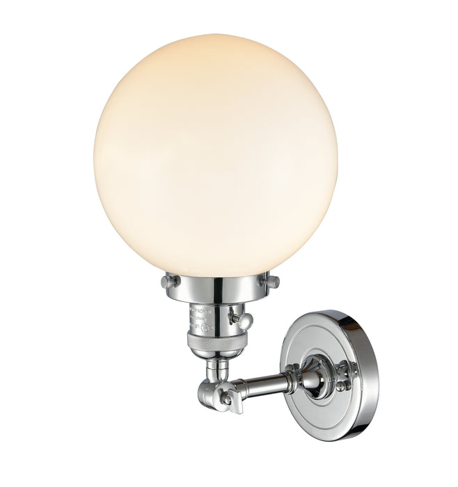 Innovations 203SW-PC-G201-8 One Light Wall Sconce, Polished Chrome