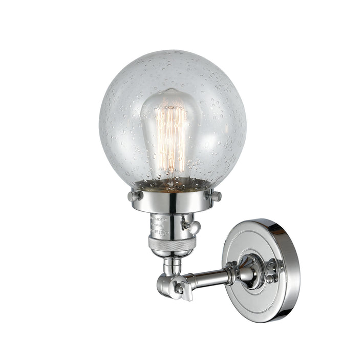 Innovations 203SW-PC-G204-6 One Light Wall Sconce, Polished Chrome