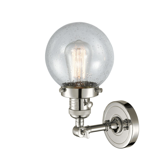 Innovations 203SW-PN-G204-6 One Light Wall Sconce, Polished Nickel