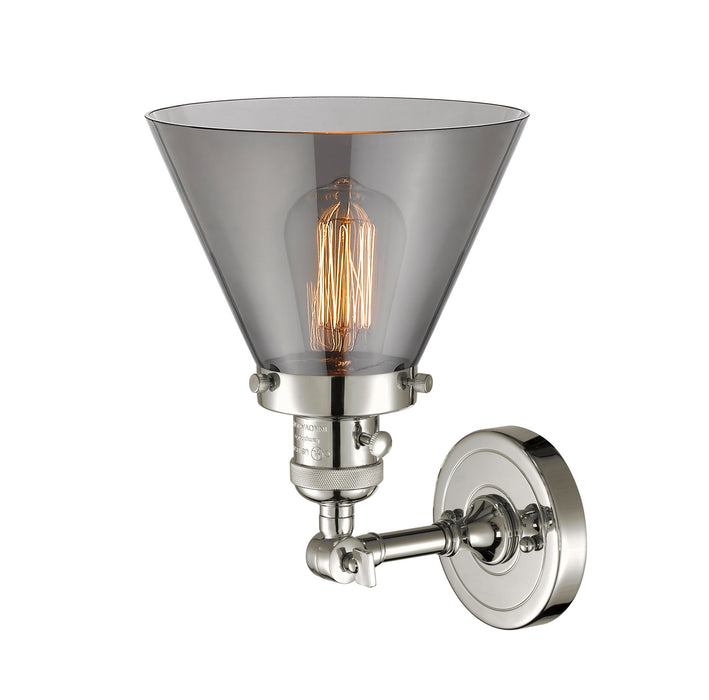 Innovations 203SW-PN-G43 One Light Wall Sconce, Polished Nickel