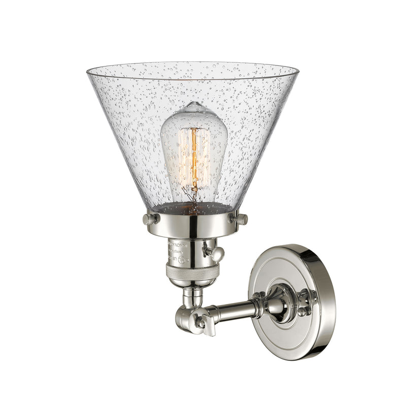 Innovations 203SW-PN-G44 One Light Wall Sconce, Polished Nickel