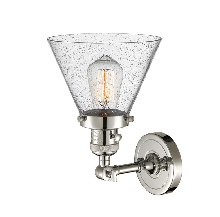 Innovations 203SW-PN-G44 One Light Wall Sconce, Polished Nickel