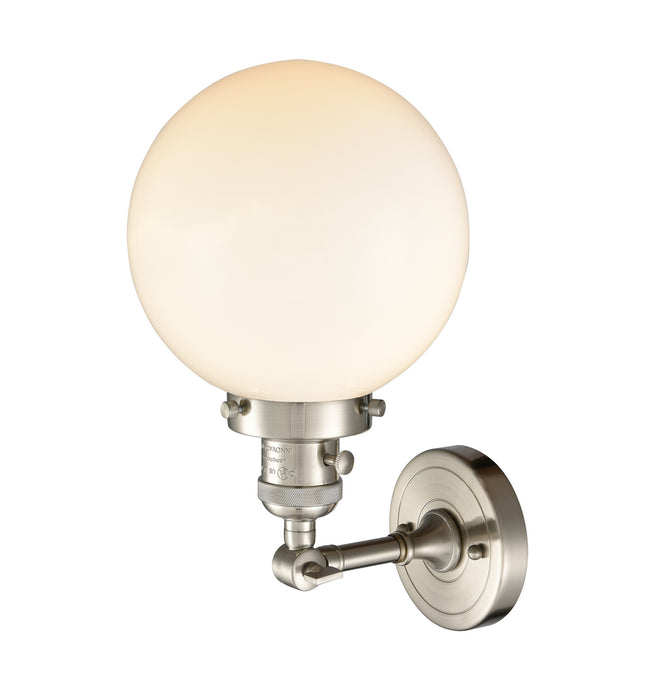 Innovations 203SW-SN-G201-8 One Light Wall Sconce, Brushed Satin Nickel