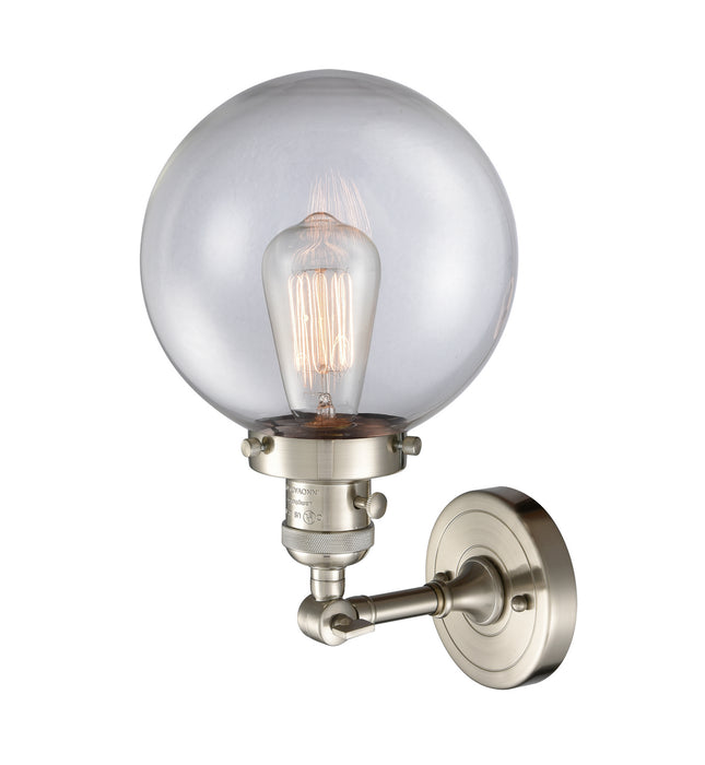 Innovations 203SW-SN-G202-8 One Light Wall Sconce, Brushed Satin Nickel