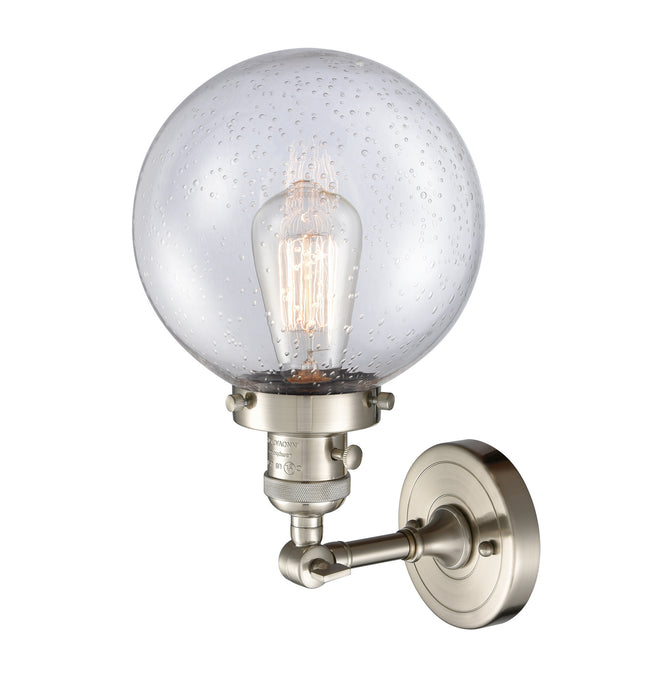 Innovations 203SW-SN-G204-8 One Light Wall Sconce, Brushed Satin Nickel