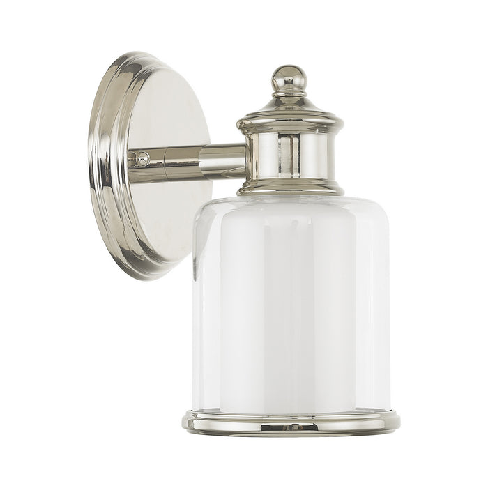 Livex Lighting 40211-35 One Light Wall Sconce, Polished Nickel