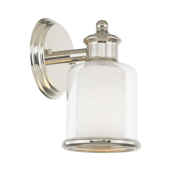 Livex Lighting 40211-35 One Light Wall Sconce, Polished Nickel