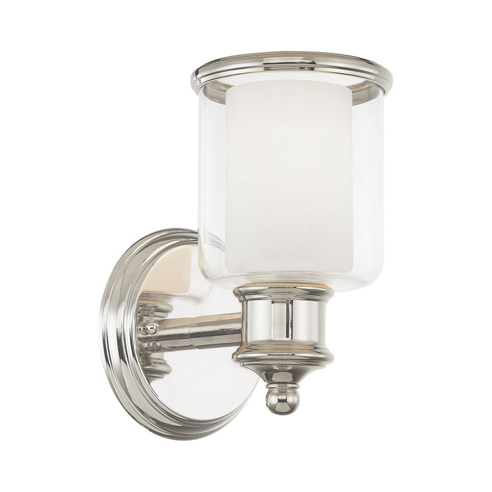 Livex Lighting 40211-35 One Light Wall Sconce, Polished Nickel