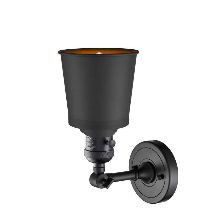 Innovations 203SW-BK-M9-BK One Light Wall Sconce, Matte Black