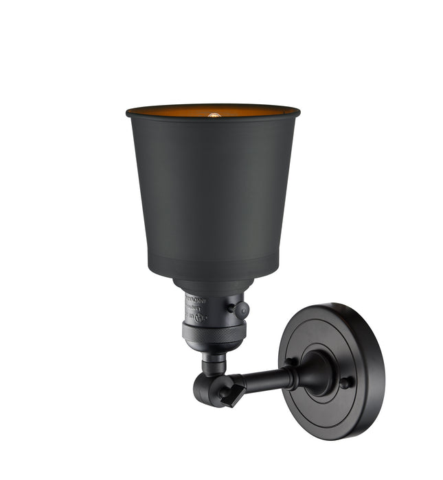 Innovations 203SW-BK-M9-BK One Light Wall Sconce, Matte Black