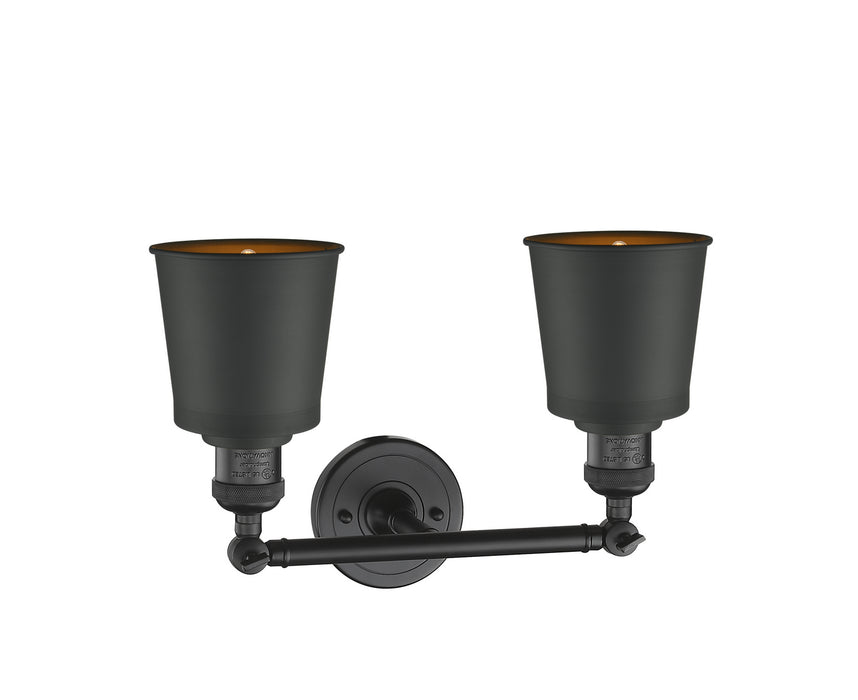 Innovations 208-BK-M9-BK Two Light Bath Vanity, Matte Black