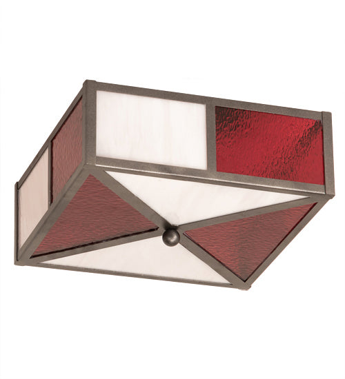 Meyda Tiffany 203523 Two Light Flushmount, Pewter