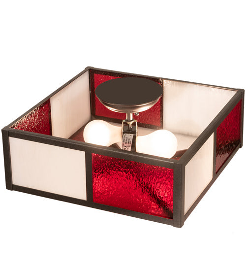 Meyda Tiffany 203523 Two Light Flushmount, Pewter