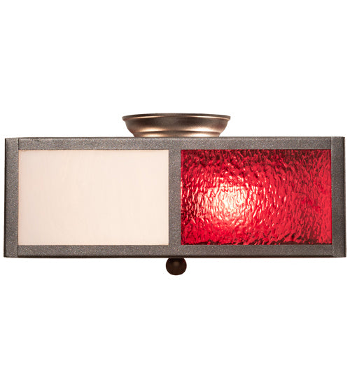 Meyda Tiffany 203523 Two Light Flushmount, Pewter