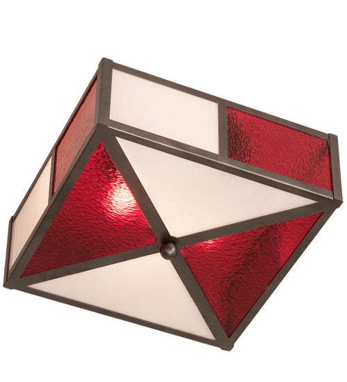 Meyda Tiffany 203523 Two Light Flushmount, Pewter