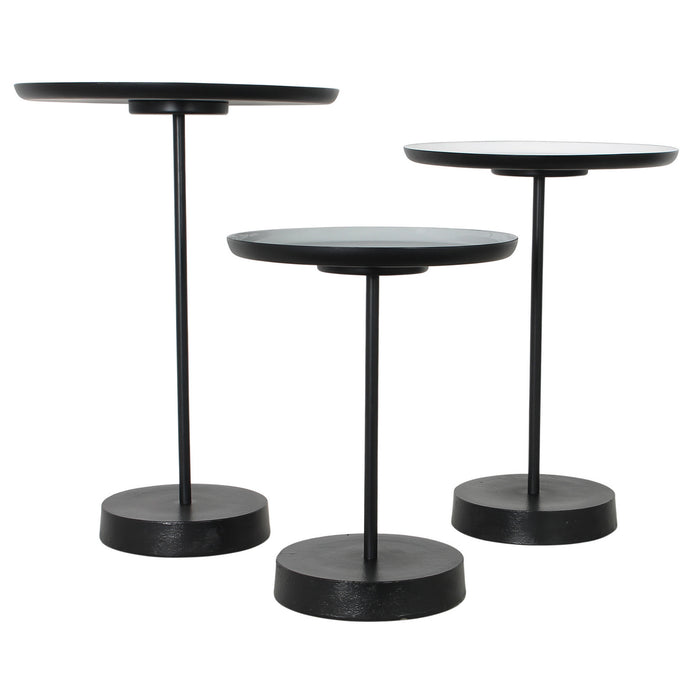 Renwil TA111 Accent Table, White/Beige/Grey Powder Coated/ Enamel