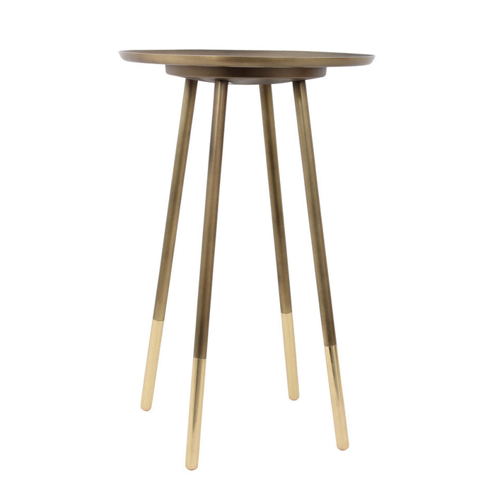 Renwil TA112 Accent Table, Antique Brass