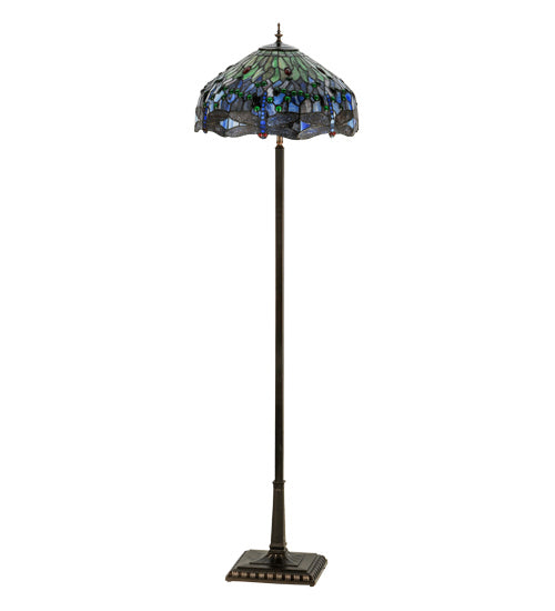Meyda Tiffany 151154 Four Light Floor Lamp, Mahogany Bronze