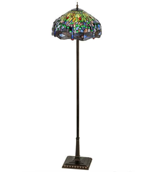 Meyda Tiffany 151154 Four Light Floor Lamp, Mahogany Bronze